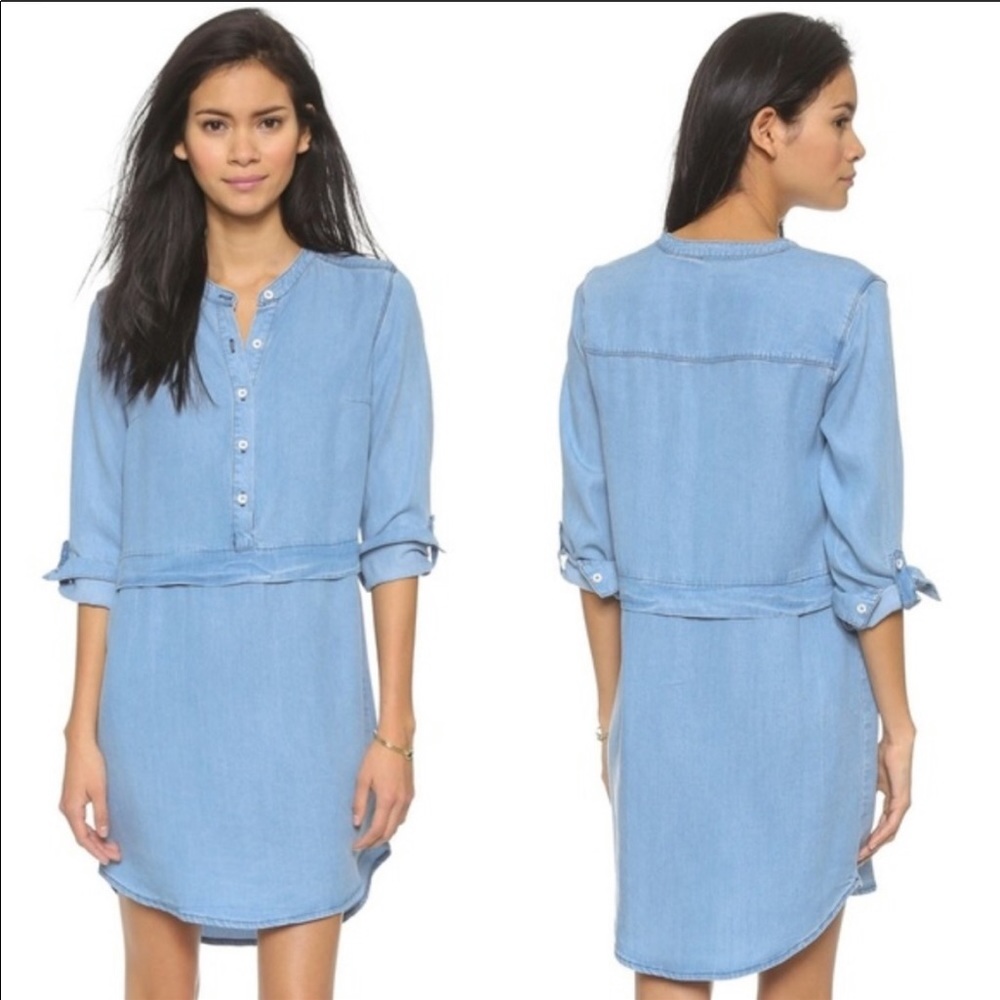 Splendid Chambray Long Sleeve Dress